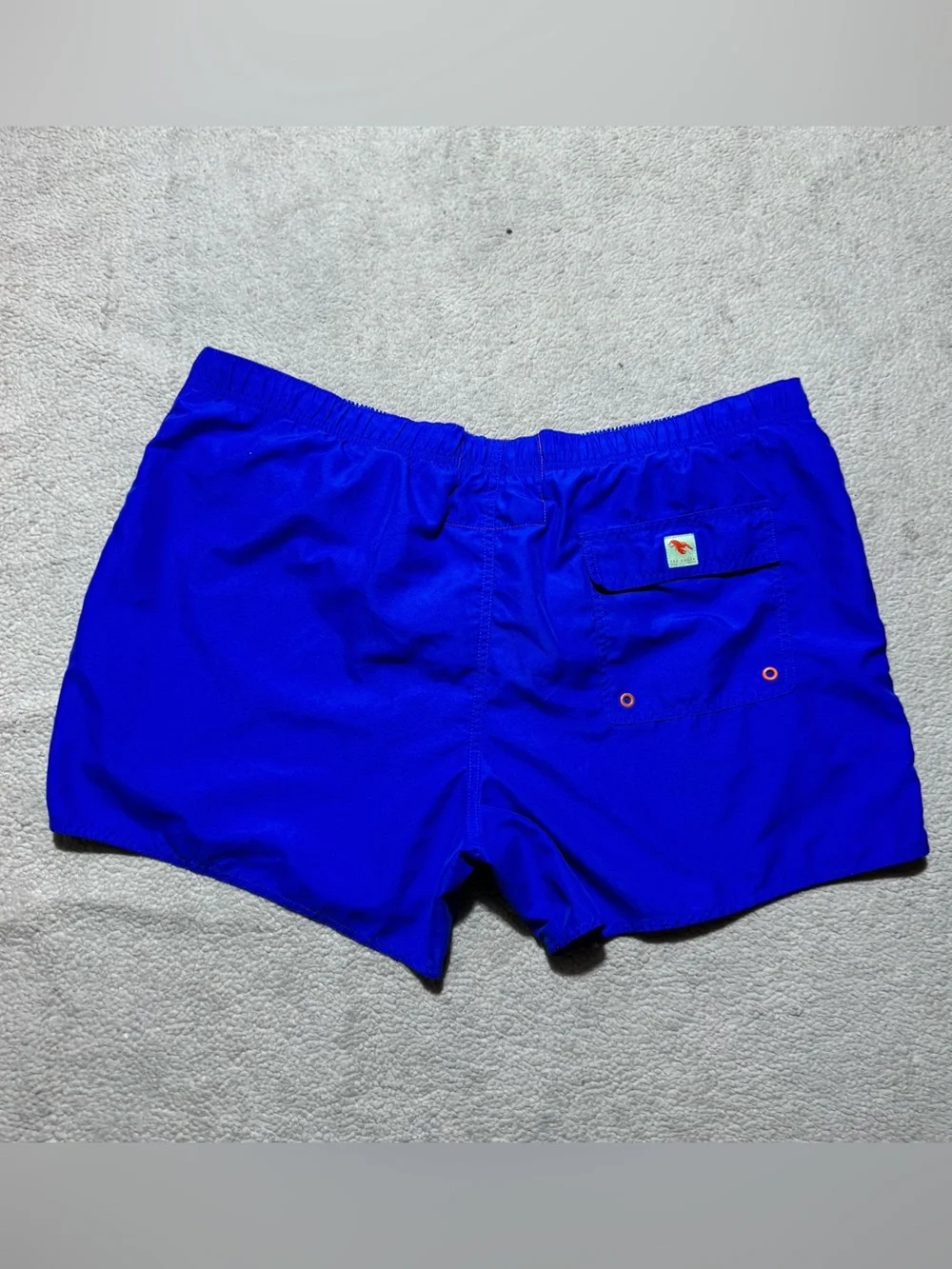 Ted Baker Swim Trunks Mens 6 (2XL) Blue Brief Lined Shorts Drawstring Meas 40x4